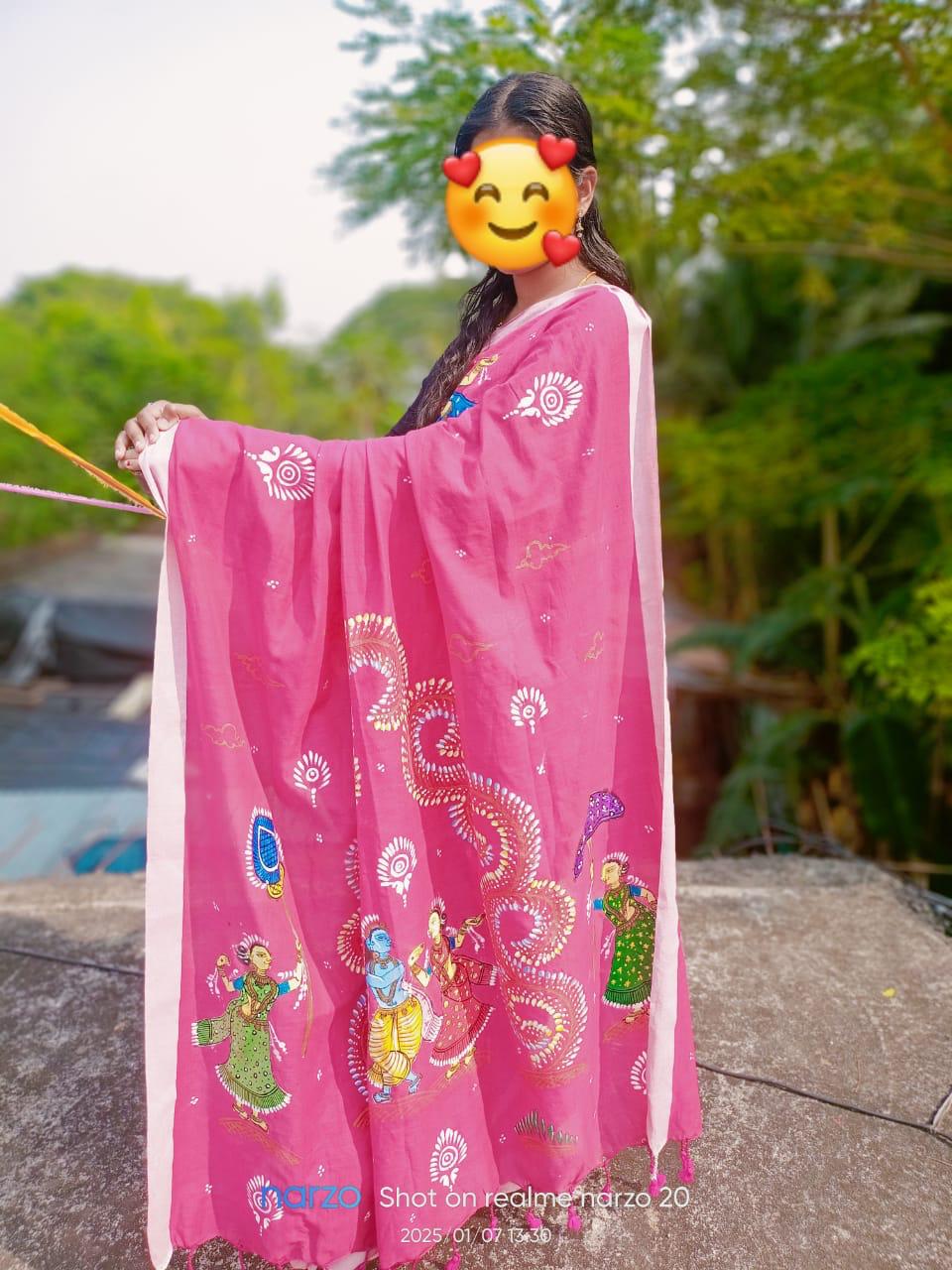 HAND PAINTED SAREE